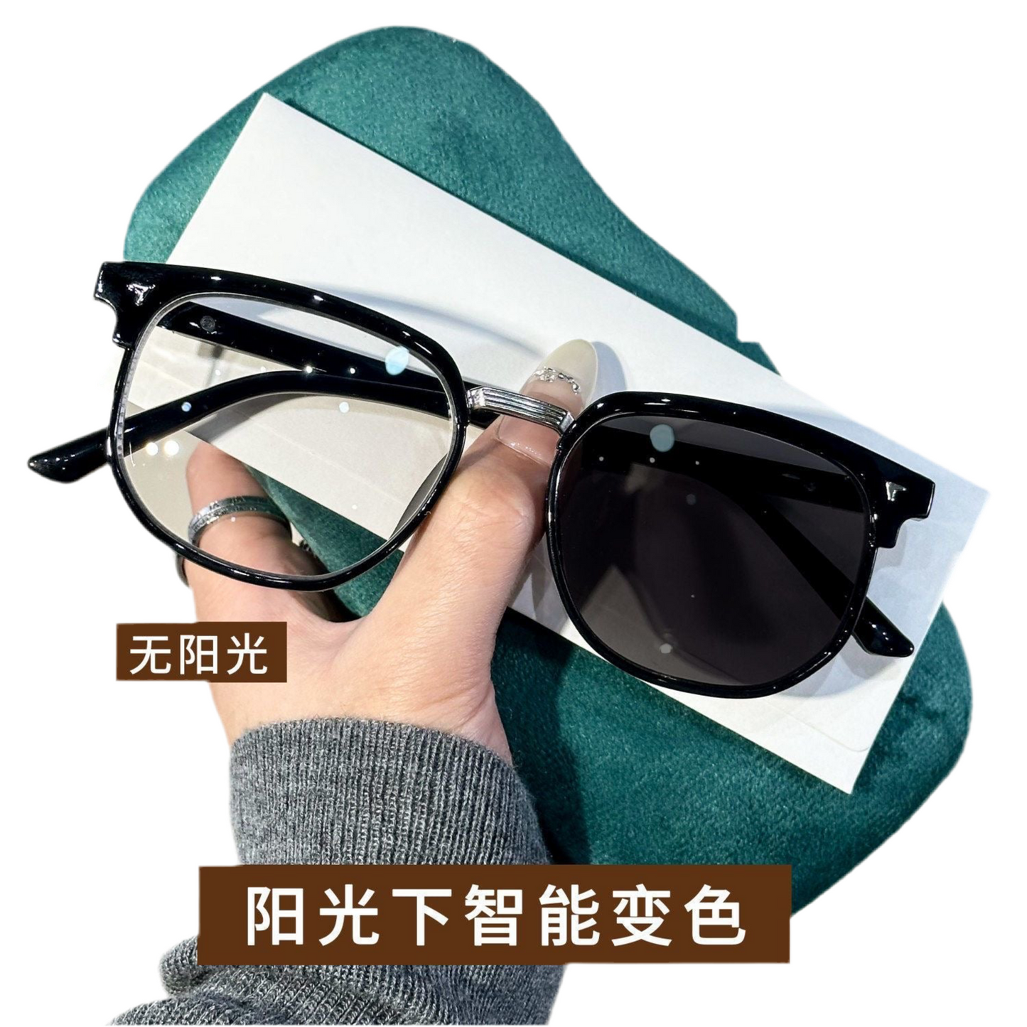 Lunette photochromique rétro élégante