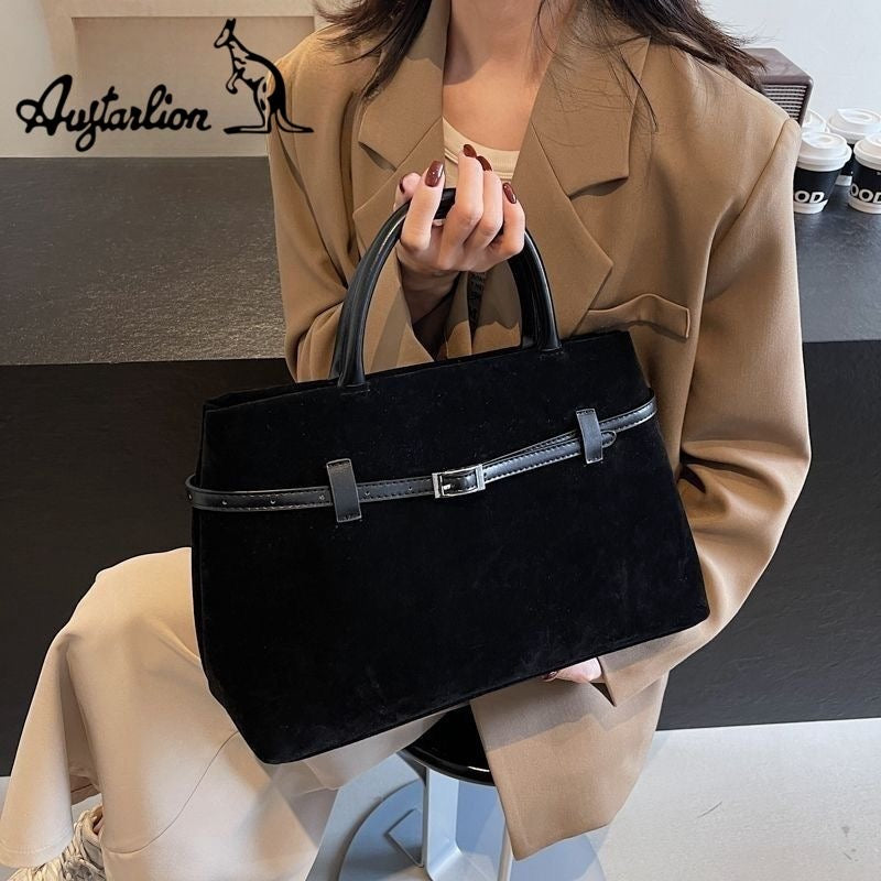 Sac velour dame 37cm