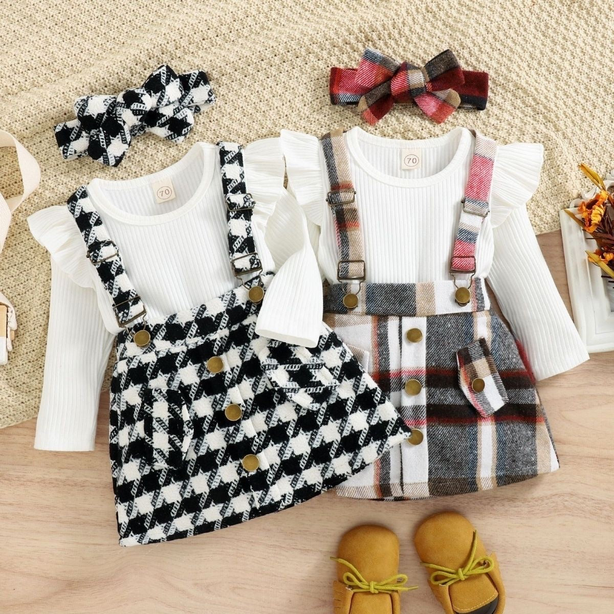 Robes fillette carreau