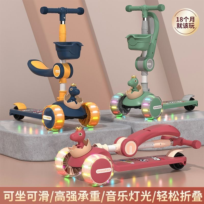 Trottinette pour enfants avec siège trois en un