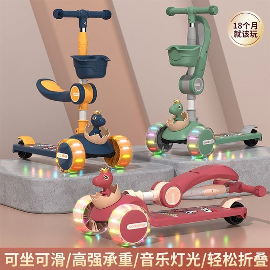 Trottinette pour enfants avec siège trois en un