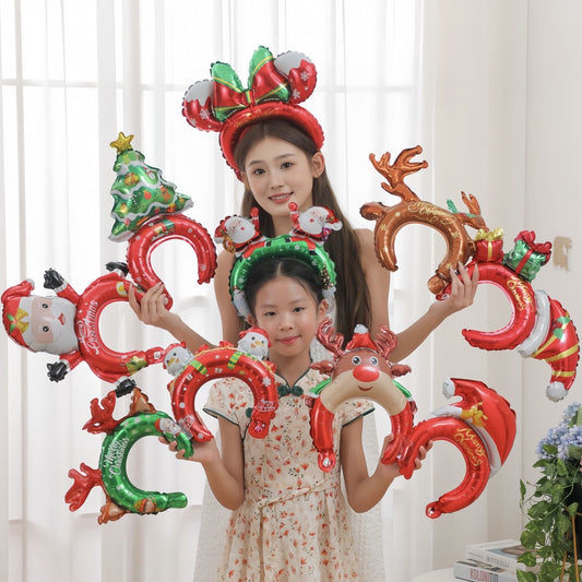 Lot de 10 Ballons deco noel barette de fête