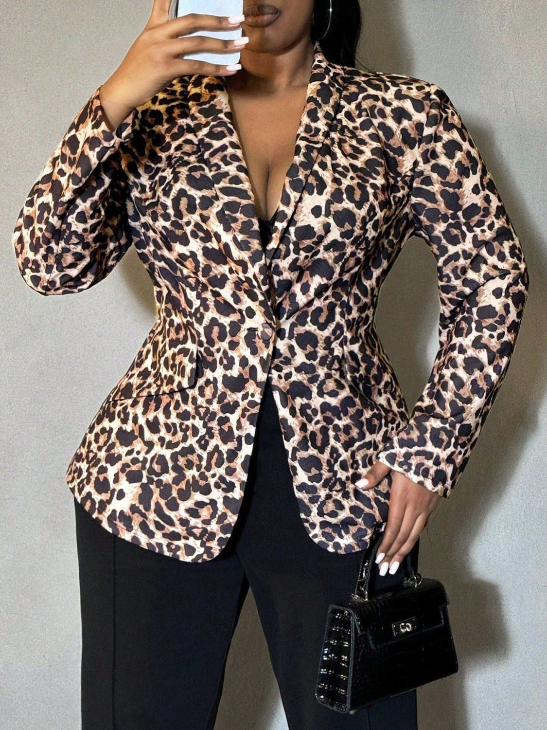 Veste haut femme imprimé léopard