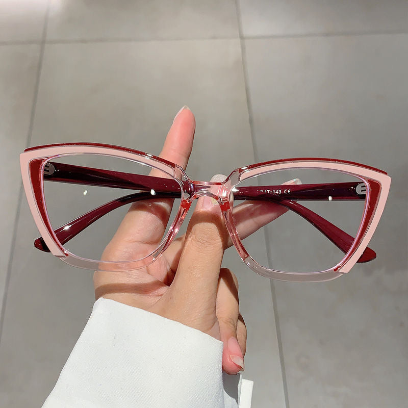 Monture œil de chat pour femme lunette anti lunette bleu