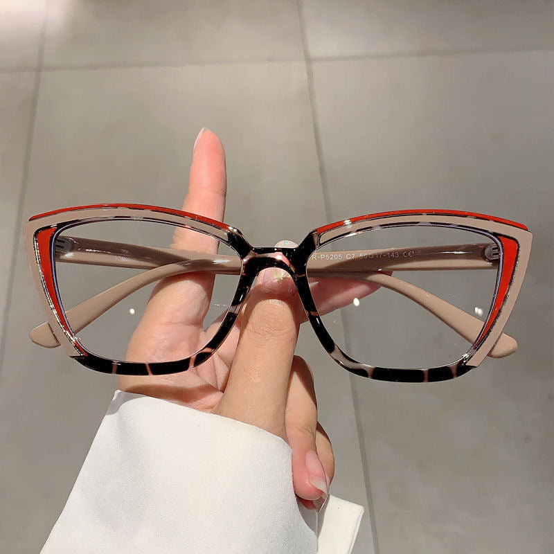 Monture œil de chat pour femme lunette anti lunette bleu