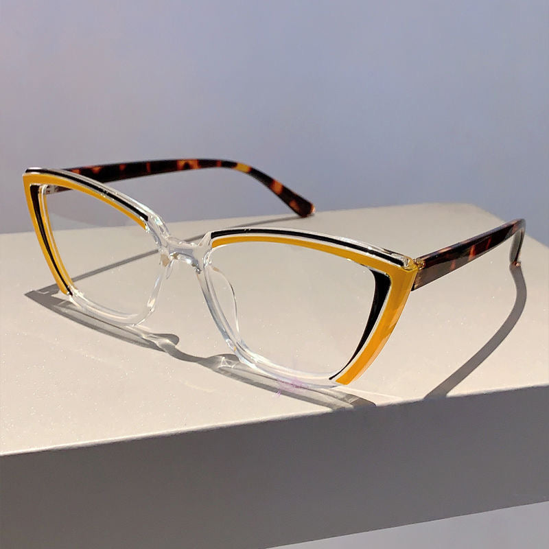 Monture œil de chat pour femme lunette anti lunette bleu
