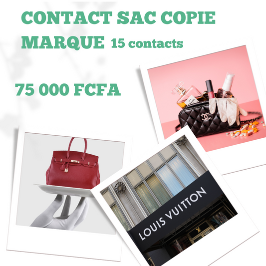 15 Contacts vendeurs copies sacs  Chine