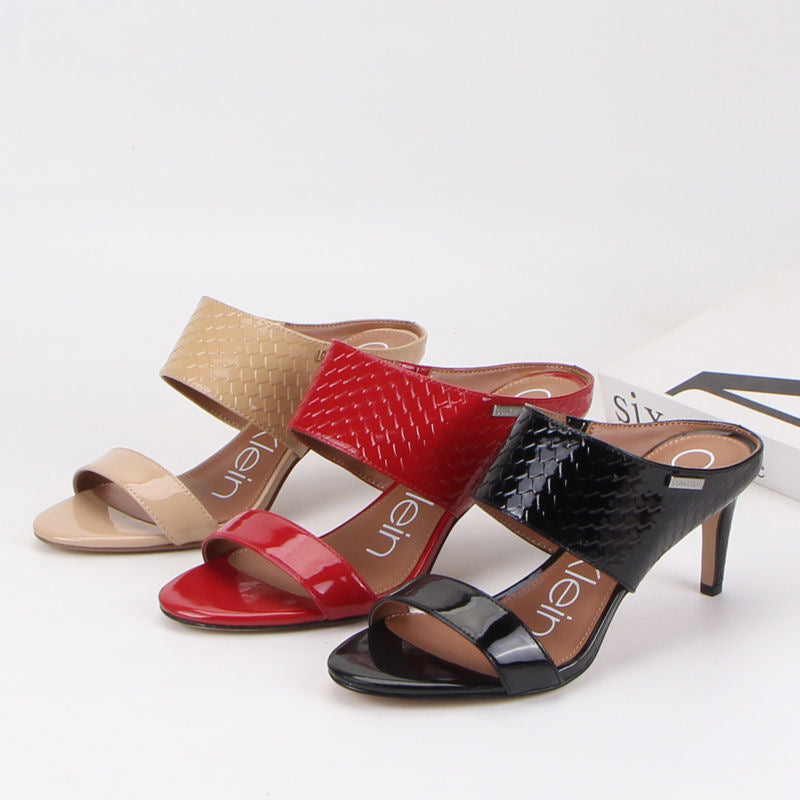 Talon sandale femme vernis
