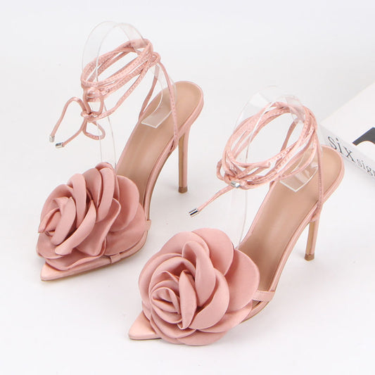 Talon  femme fleuri