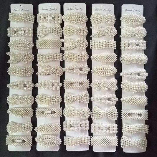 Lot de 50 Ensemble d'épingles à cheveux en perles