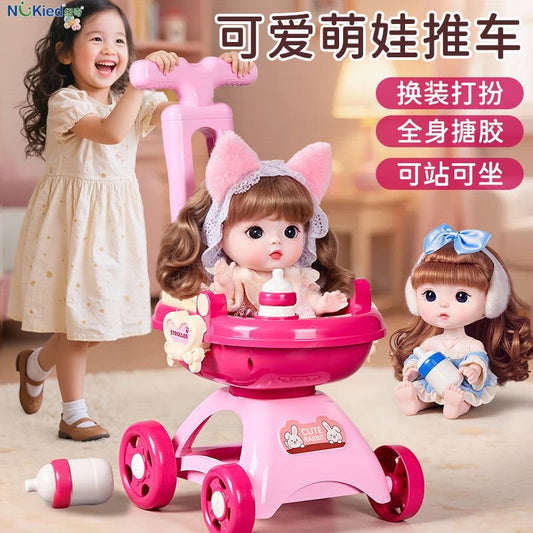 Mini poussette et poupée  40 cm fille