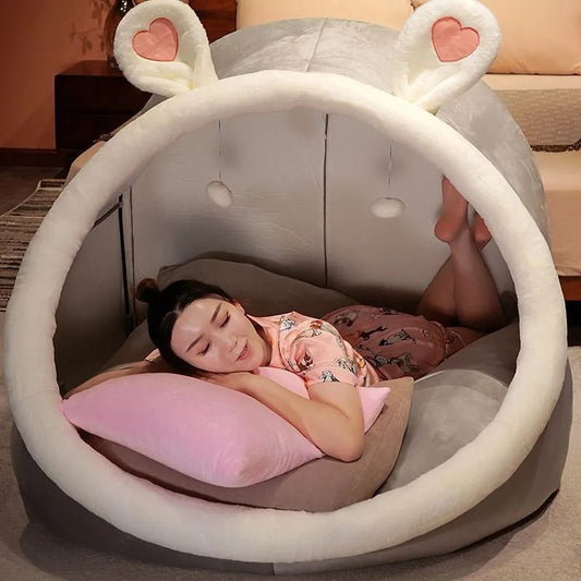 Canapé couchage simple en peluche pour enfants