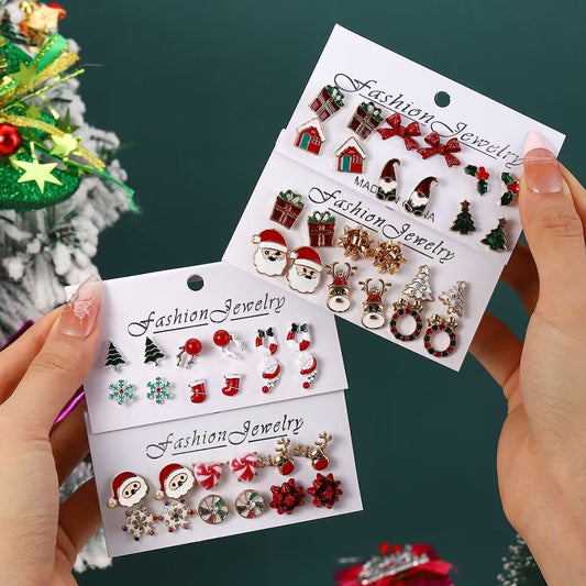 Lot de 6 boucle oreille Noël