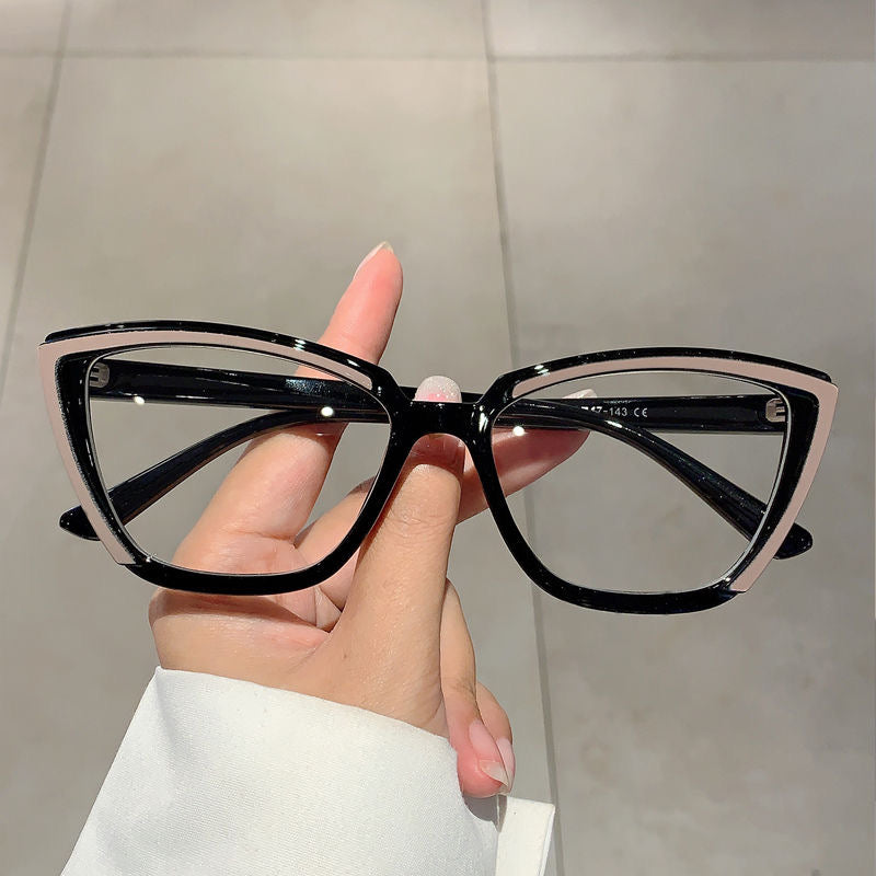 Monture œil de chat pour femme lunette anti lunette bleu