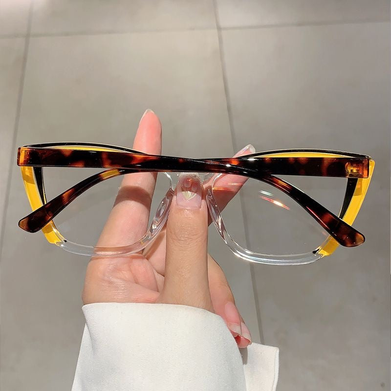 Monture œil de chat pour femme lunette anti lunette bleu